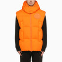 Moncler X Roc Nation By Jay Z Apus Orange Waistcoat In Matt Nylon