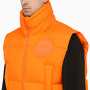 Moncler X Roc Nation By Jay Z Apus Orange Waistcoat In Matt Nylon
