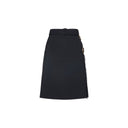 Burberry Pleated Panel Wool Blend Belted Kilt Skirt