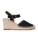 Chloe' Leather Wedge Sandals