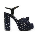 Saint Laurent Bianca Polka Dot Sandals
