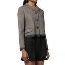 Miu Miu Check Pattern Wool Jacket