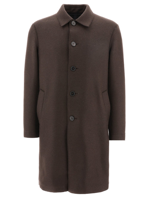 Moderna gabardina hombre de longitud media abrigo con botones chaqueta  manga larga