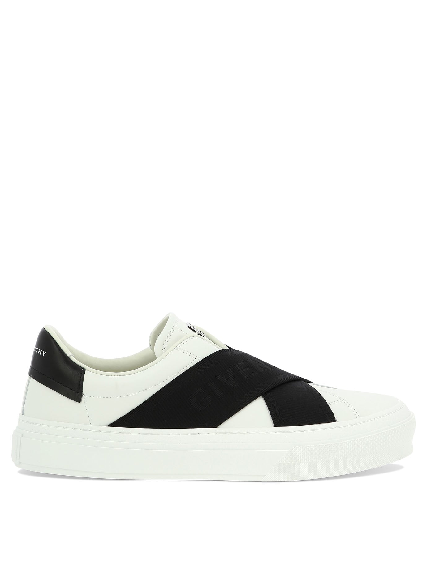 Givenchy City Sport Sneakers In Leather White/Black | Low-Top Sneaker