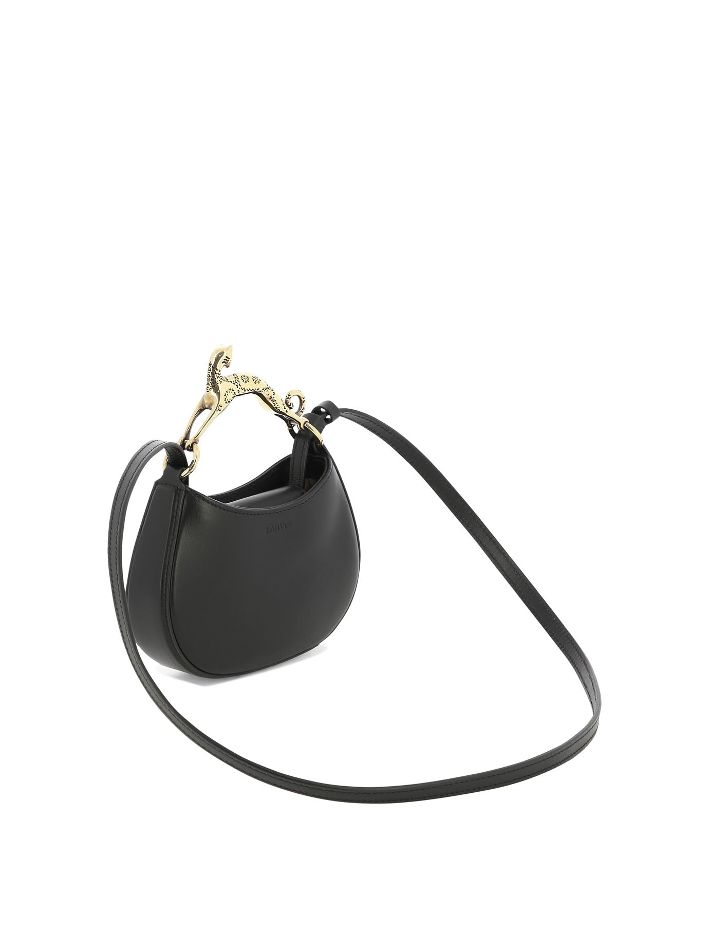Lanvin: Black Nano Hobo Shoulder Bag