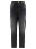 Brunello Cucinelli Baggy Jeans With Shiny Tab