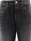 Brunello Cucinelli Baggy Jeans With Shiny Tab
