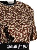 팜 천사 스팽글 로고 테이프 티셔츠