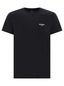 Balmain T Shirt With Flocked Balmain Paris Logo