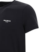 Balmain T Shirt With Flocked Balmain Paris Logo