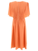 Robe évasée à manches à ailes chloé