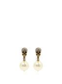Alexander Mc Queen Pearl & Skull Earrings