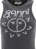 Ganni Ribbed Tank Top