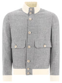 Brunello Cucinelli Linen, Wool And Silk Bomber Jacket
