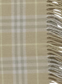 Burberry Check Cashmere Fringed Scarf