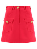 Balmain Western A Line Cut Out Skirt