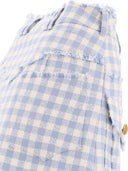 Balmain Gingham Tweed A Line Skirt
