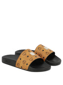 MCM monogram print rubberen sandalen