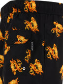 Palm Angels "Burning Monogram" Swim Shorts