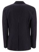 Off Blazer bianco gessati