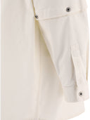 Off White Embroidered Overshirt