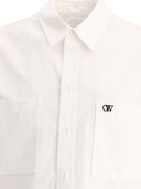 Off White Embroidered Shirt