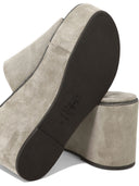 Brunello Cucinelli Suede Wedges With Precious Welt