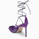 The Attico Purple Satin Adele Sandal