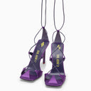 The Attico Purple Satin Adele Sandal