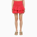 Charo Ruiz Fuchsia Noa Skirt With Flounces - Balardi