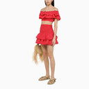 Charo Ruiz Fuchsia Noa Skirt With Flounces - Balardi