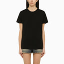Isabel Marant Black Cotton Crew Neck T Shirt With Logo