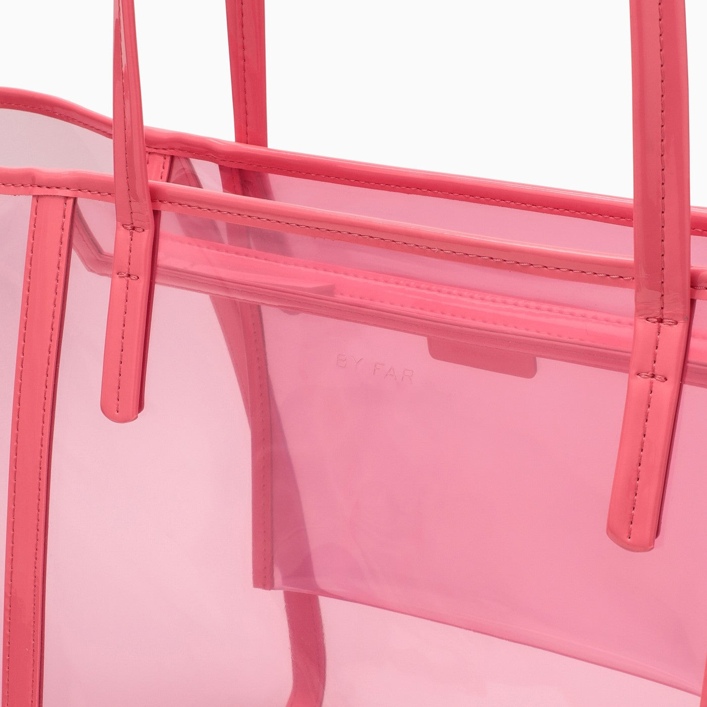 BY FAR - Club Translucent Tote Bag in Pink By Far