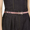 By Far Pink Kat Parchment Belt - Balardi