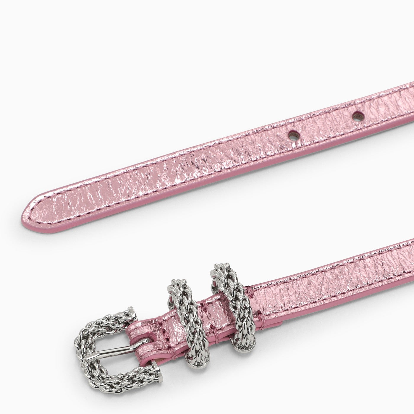 By Far Pink Kat Parchment Belt Balardi