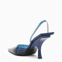 Attico电蓝色PVC slingback