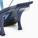 Attico电蓝色PVC slingback