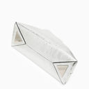 The Attico Day Off Silver Leather Clutch Bag