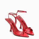 The Attico Red Gg Asymmetrical Sandal