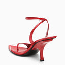 The Attico Red Gg Asymmetrical Sandal