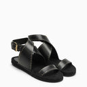 Isabel Marant Black Studded Leather Sandal