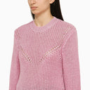 Isabel Marant Recycled Polyester Pink Crew Neck Jumper