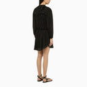 Isabel Marant étoile Black Striped Cotton Chemisier Dress