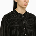 Isabel Marant étoile Black Striped Cotton Chemisier Dress