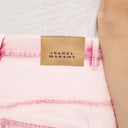 Pantaloncini di denim di cotone rosa chiaro Marant