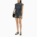 Isabel Marant Tyra Blue Lavato Out Denim Wiistcoat