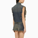 Isabel Marant Tyra Blue Lavato Out Denim Wiistcoat