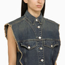 Isabel Marant Tyra Blue Lavato Out Denim Wiistcoat