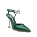 Manolo Blahnik Mabina 105 Silk Pumps