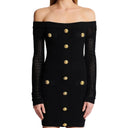 Balmain Off Shoulder Mini Dress
